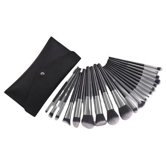 20pcs black silver plastic handle synthetic hair makeup brushes manufacturers china other beauty products for women makeup big